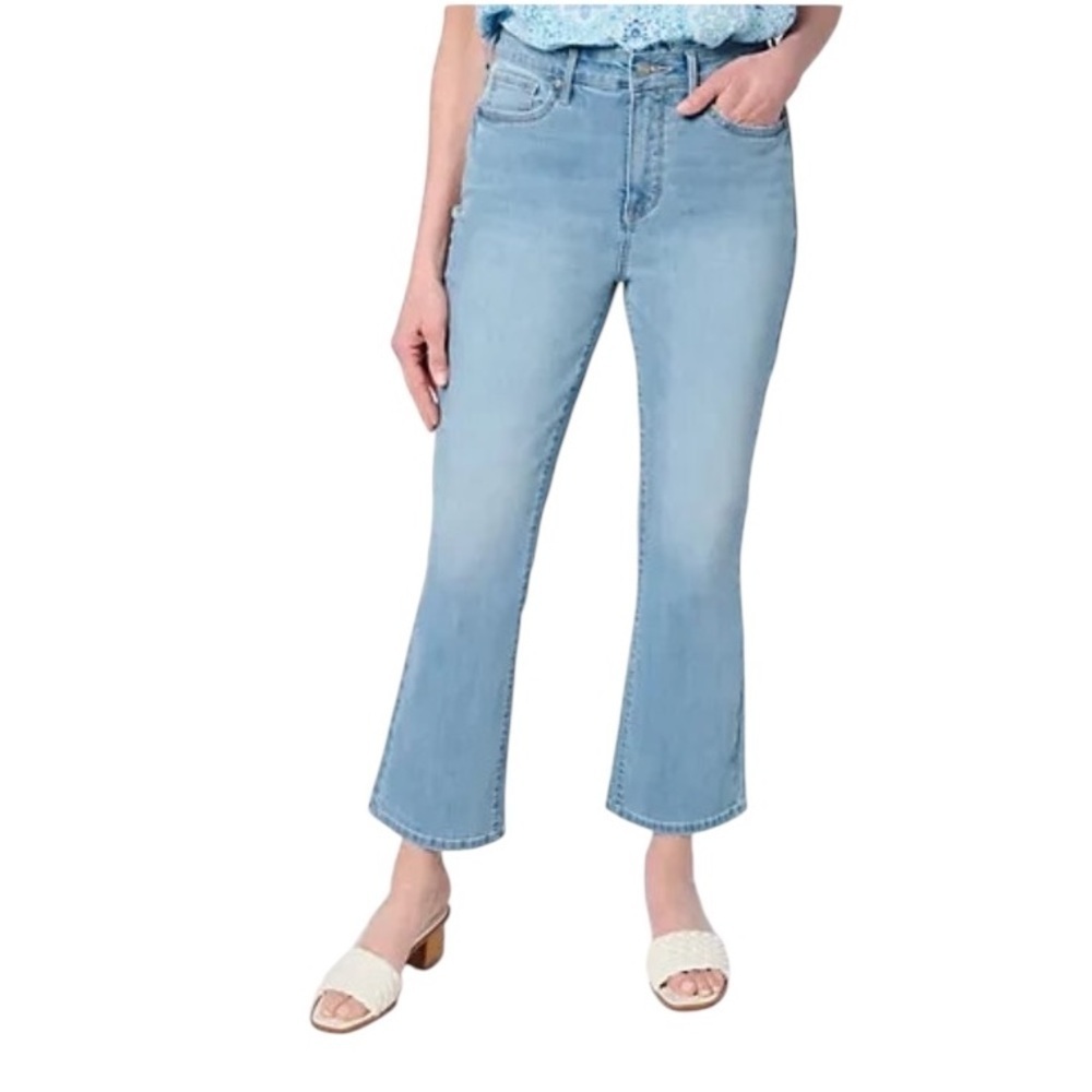 NYDJ NWT High Rise Billie Ankle Boot Cut Denim Jeans Light Wash Slimming Size 28